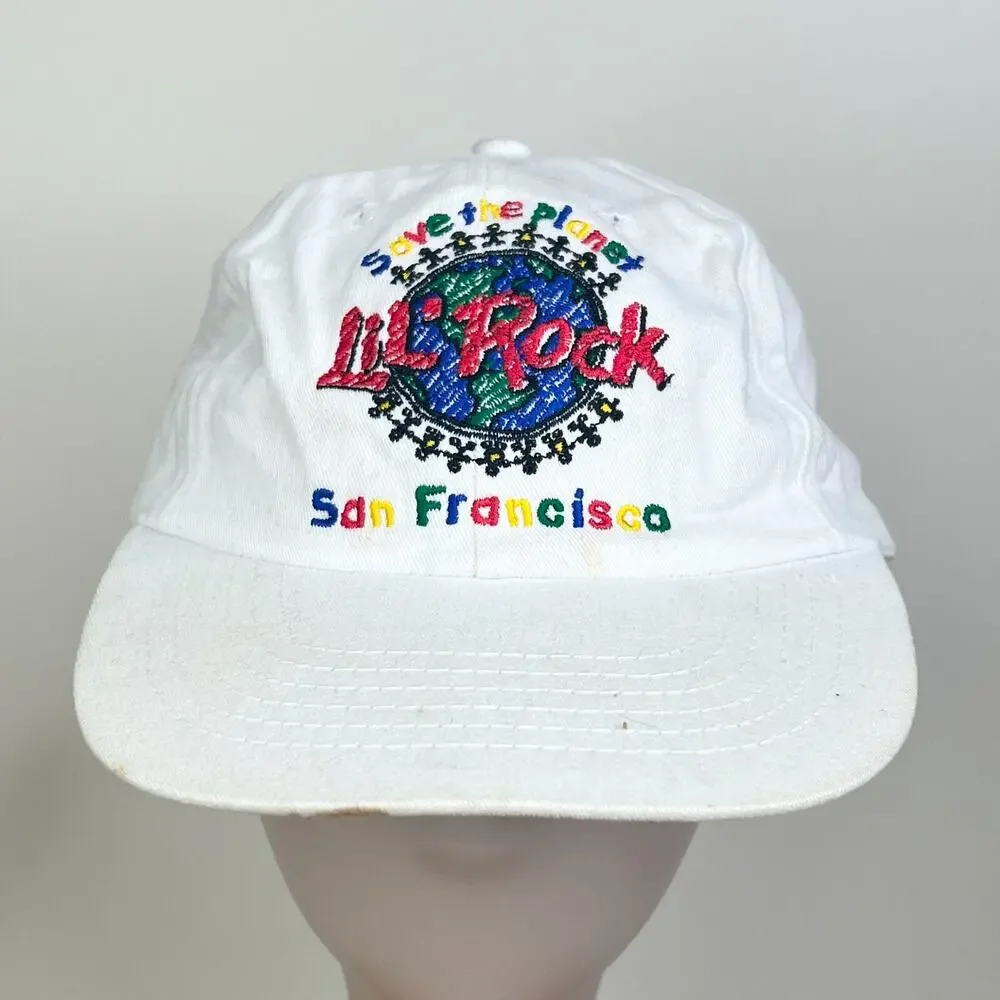 Hard Rock Vintage Lil Rock San Fran Snapback Hat Cap White Youth OS One Size